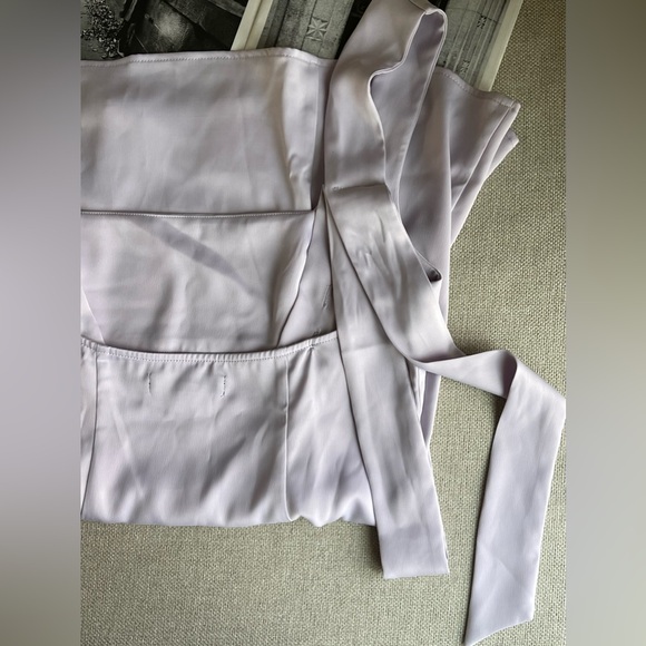 Urban Outfitters UO Bri Double Bow Satin Mini Dress In Lavender Size L - Picture 10 of 16